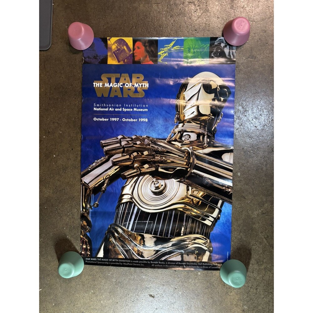 Vintage STAR WARS Poster 20th Anniversary 1997 Smithsonian Air Space Exhibition